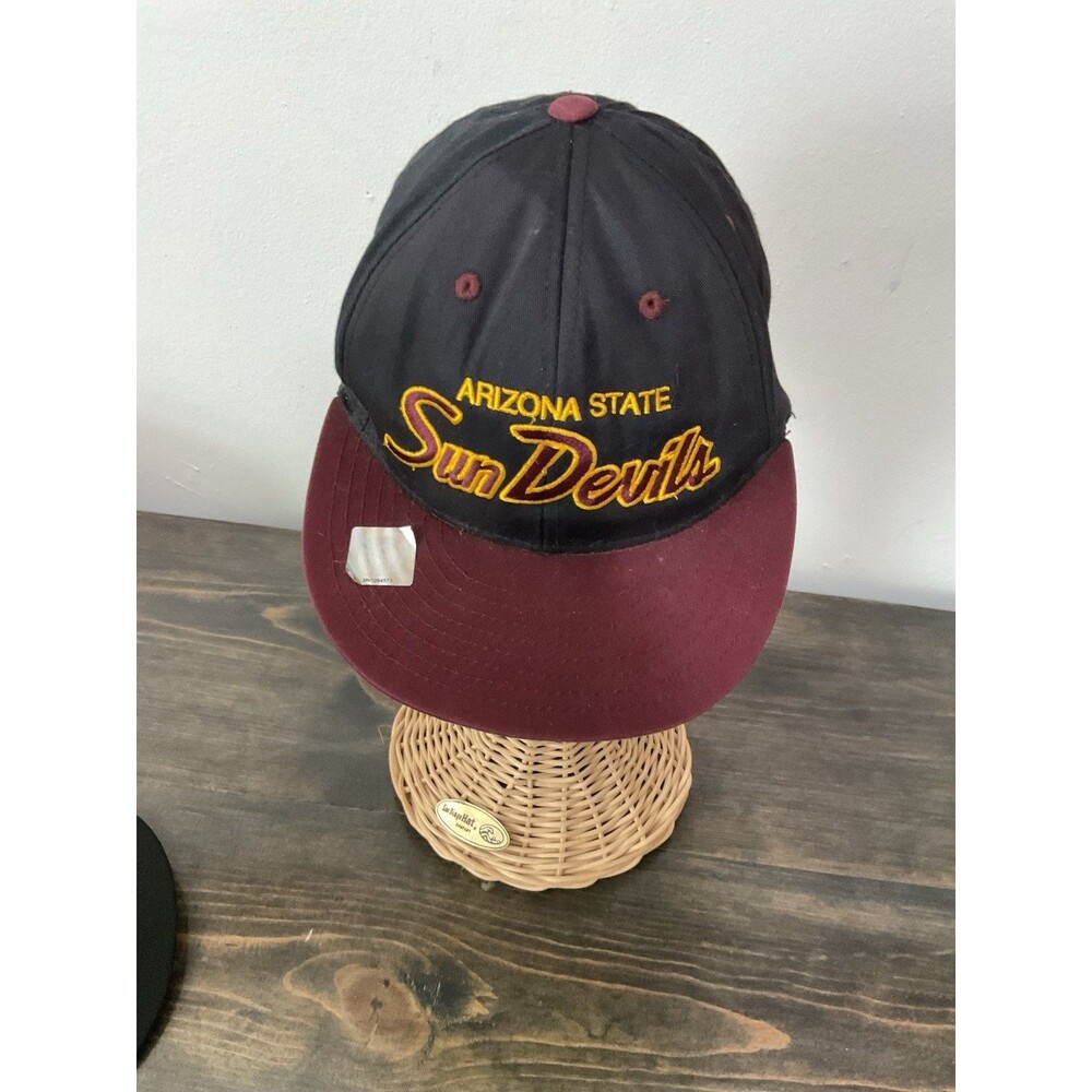Black Eclipse Arizona State Sun Devils Adjustable Flat Bill SnapBack Cap
